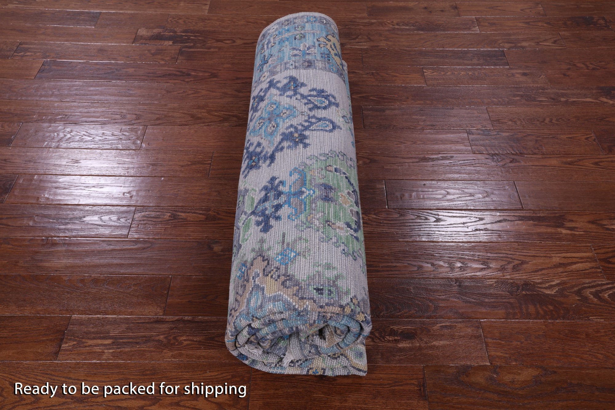 Grey Turkish Oushak Hand Knotted Wool Rug - 8' 1" X 10' 1" - Golden Nile