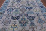 Grey Turkish Oushak Hand Knotted Wool Rug - 8' 1" X 10' 1" - Golden Nile