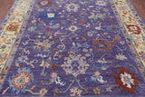 Purple Turkish Oushak Handmade Wool Rug - 8' 1" X 10' 2" - Golden Nile
