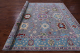 Grey Turkish Oushak Hand Knotted Wool Rug - 8' 2" X 10' 0" - Golden Nile