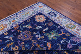 Blue Turkish Oushak Hand Knotted Wool Rug - 7' 0" X 14' 0" - Golden Nile