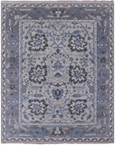 Grey Turkish Oushak Handmade Wool Rug - 8' 3" X 10' 0" - Golden Nile