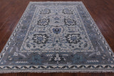 Grey Turkish Oushak Handmade Wool Rug - 8' 3" X 10' 0" - Golden Nile