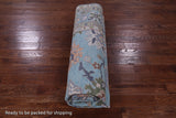 Blue Turkish Oushak Hand Knotted Wool Rug - 9' 3" X 12' 1" - Golden Nile