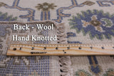 Ivory Turkish Oushak Hand Knotted Wool Runner Rug - 2' 7" X 10' 3" - Golden Nile
