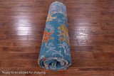 Blue Turkish Oushak Hand Knotted Wool Rug - 9' 2" X 12' 3" - Golden Nile