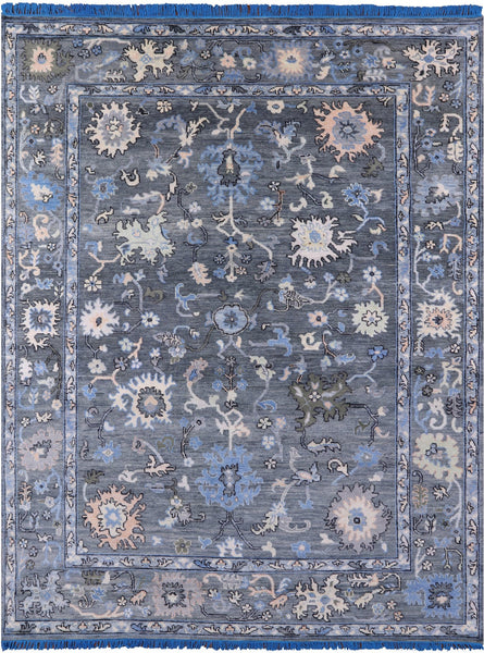 Grey Turkish Oushak Handmade Wool Rug - 9' 3" X 11' 10" - Golden Nile
