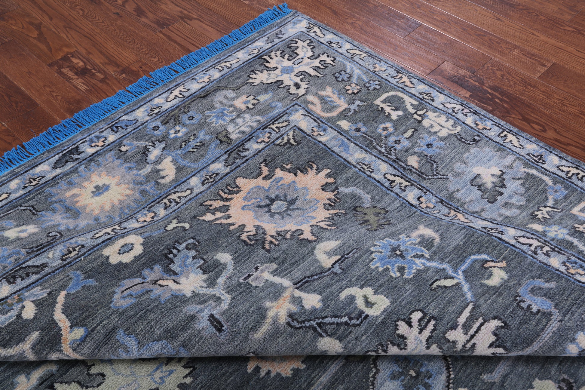 Grey Turkish Oushak Handmade Wool Rug - 9' 3" X 11' 10" - Golden Nile