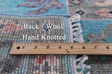 Blue Turkish Oushak Hand Knotted Wool Rug - 8' 1" X 9' 11" - Golden Nile