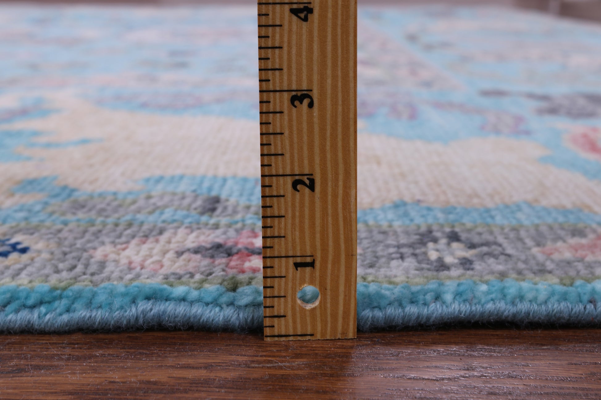 Blue Turkish Oushak Hand Knotted Wool Rug - 8' 1" X 9' 11" - Golden Nile