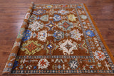 Square Turkish Oushak Hand Knotted Wool Rug - 7' 11" X 8' 0" - Golden Nile