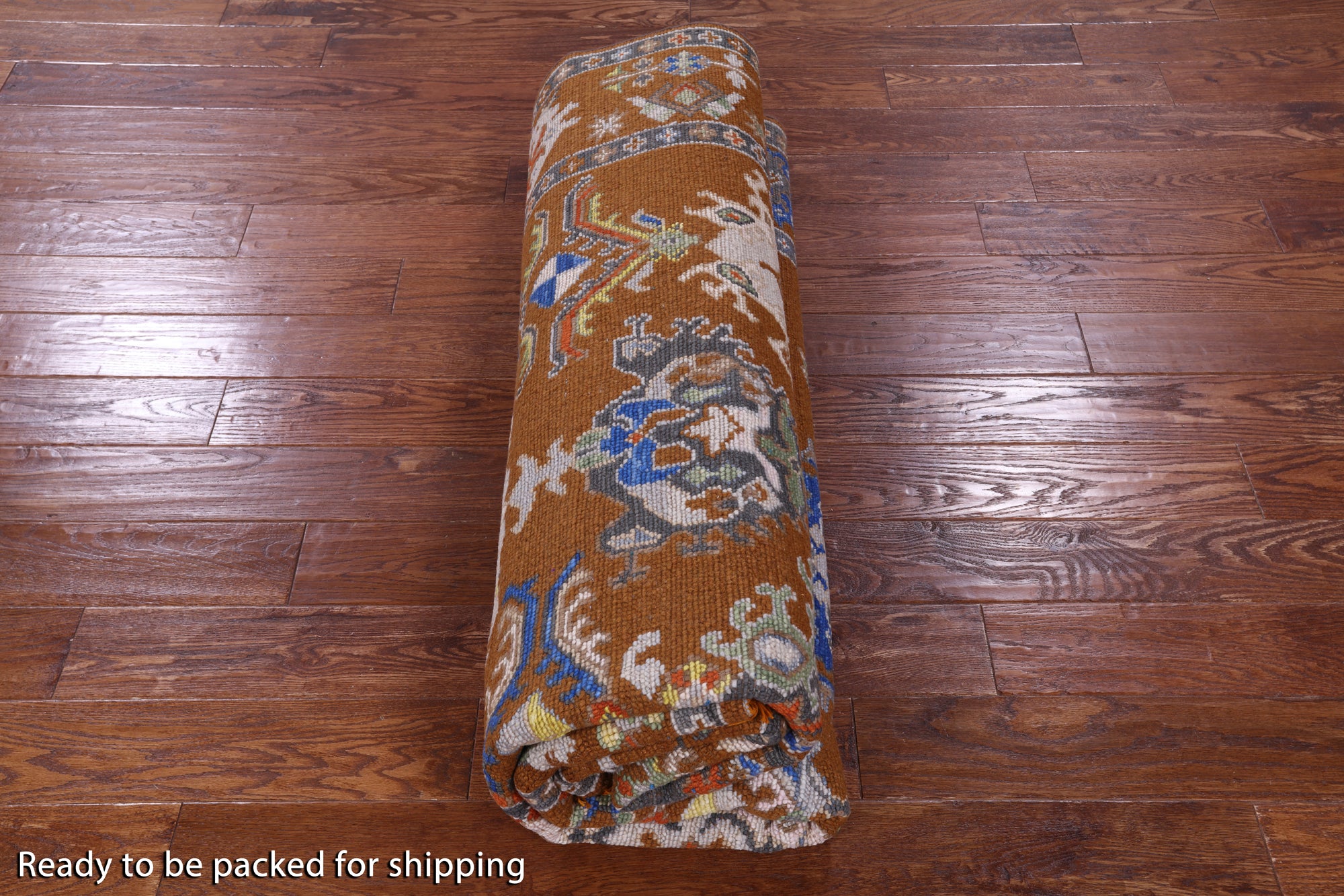 Square Turkish Oushak Hand Knotted Wool Rug - 7' 11" X 8' 0" - Golden Nile