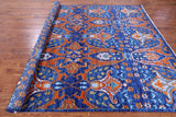 Blue Turkish Oushak Hand Knotted Wool Rug - 8' 2" X 10' 3" - Golden Nile