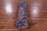Blue Turkish Oushak Hand Knotted Wool Rug - 8' 2" X 10' 3" - Golden Nile