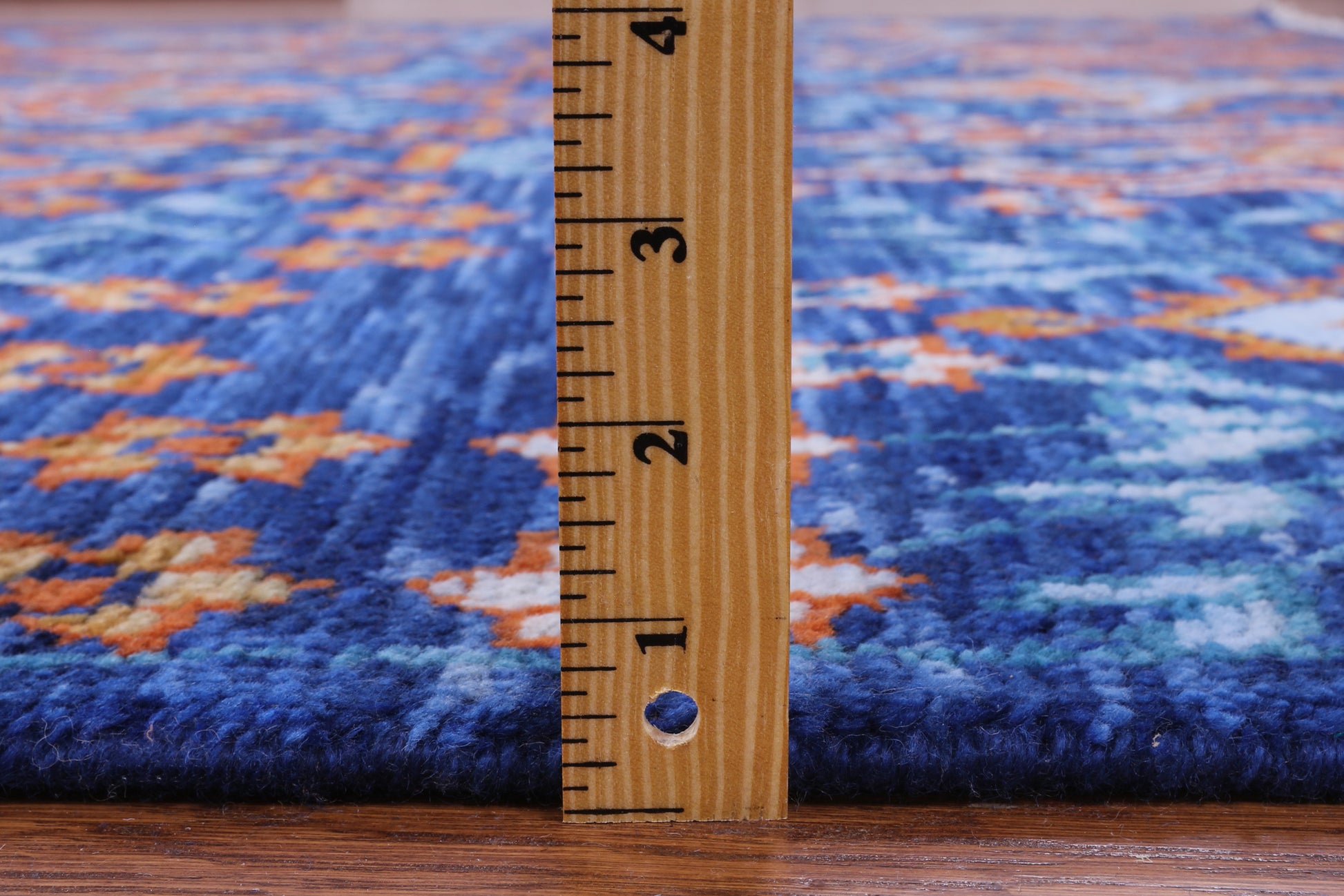 Blue Turkish Oushak Hand Knotted Wool Rug - 8' 2" X 10' 3" - Golden Nile
