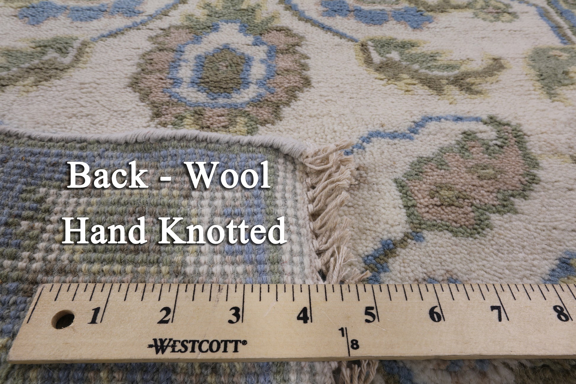 Ivory Turkish Oushak Hand Knotted Wool Runner Rug - 2' 7" X 9' 10" - Golden Nile