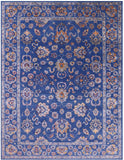 Blue Persian Handmade Wool & Silk Rug - 9' 1" X 11' 11" - Golden Nile