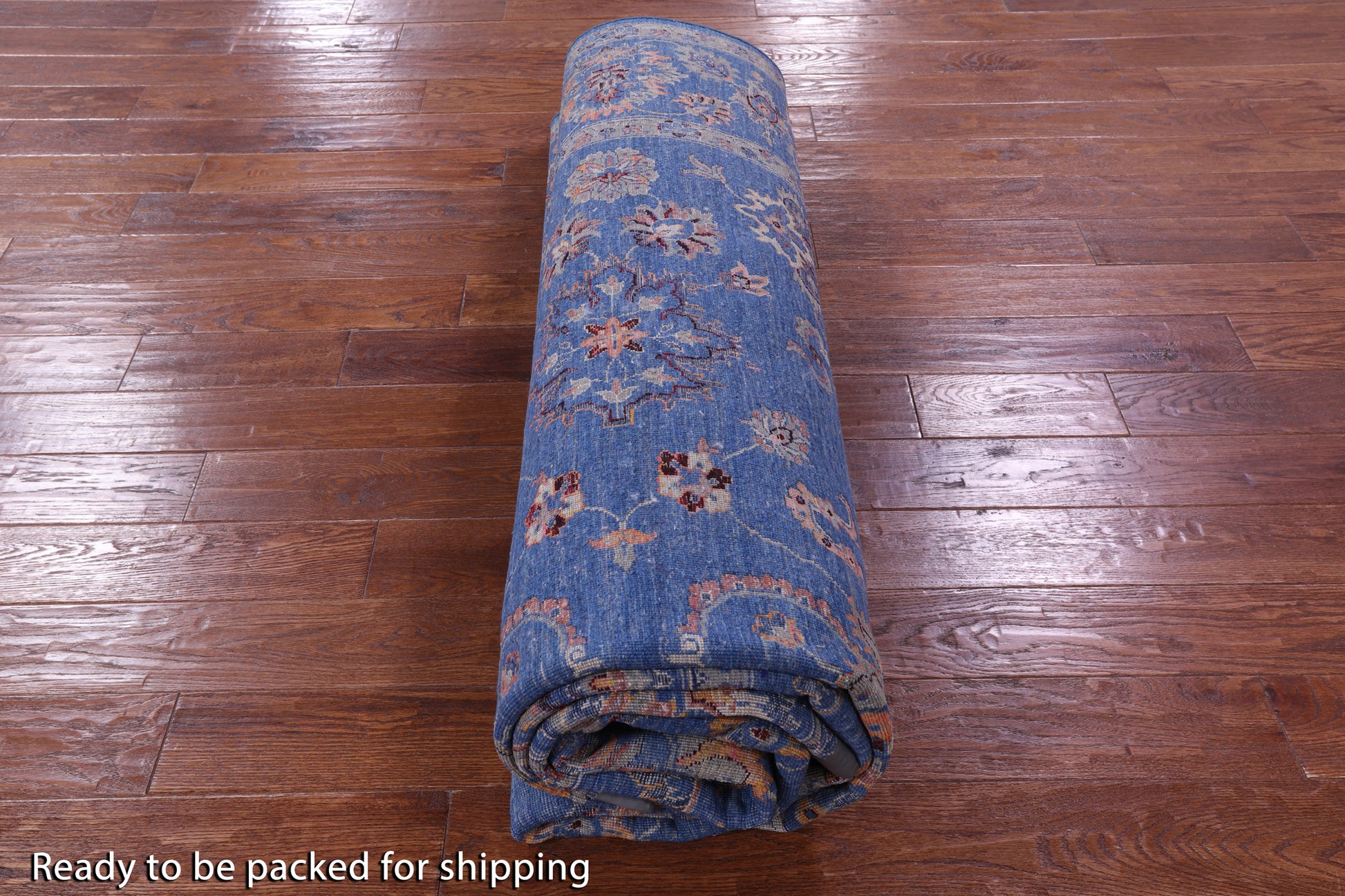 Blue Persian Handmade Wool & Silk Rug - 9' 1" X 11' 11" - Golden Nile