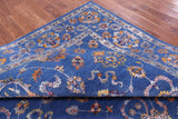Blue Persian Handmade Wool & Silk Rug - 9' 1" X 11' 11" - Golden Nile