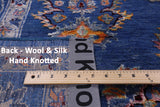 Blue Persian Handmade Wool & Silk Rug - 9' 1" X 11' 11" - Golden Nile
