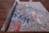 Contemporary Handmade Wool & Silk Rug - 9' 0" X 12' 1" - Golden Nile