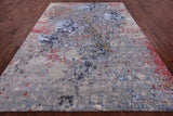 Contemporary Handmade Wool & Silk Rug - 9' 0" X 12' 1" - Golden Nile