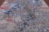 Contemporary Handmade Wool & Silk Rug - 9' 0" X 12' 1" - Golden Nile