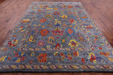 Grey Turkish Oushak Hand Knotted Wool Rug - 8' 11" X 12' 0" - Golden Nile