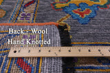 Grey Turkish Oushak Hand Knotted Wool Rug - 8' 11" X 12' 0" - Golden Nile