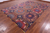 Geometric Persian Mamluk Hand Knotted Wool Rug - 8' 10" X 12' 4" - Golden Nile