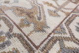 Ivory Turkish Oushak Handmade Wool Runner Rug - 2' 7" X 9' 9" - Golden Nile