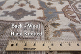 Ivory Turkish Oushak Handmade Wool Runner Rug - 2' 7" X 9' 9" - Golden Nile