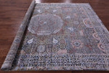 Geometric Persian Mamluk Handmade Wool & Silk Rug - 9' 1" X 11' 8" - Golden Nile