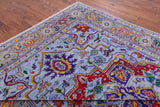 Blue Heriz Serapi Hand Knotted Wool Rug - 9' 2" X 12' 2" - Golden Nile