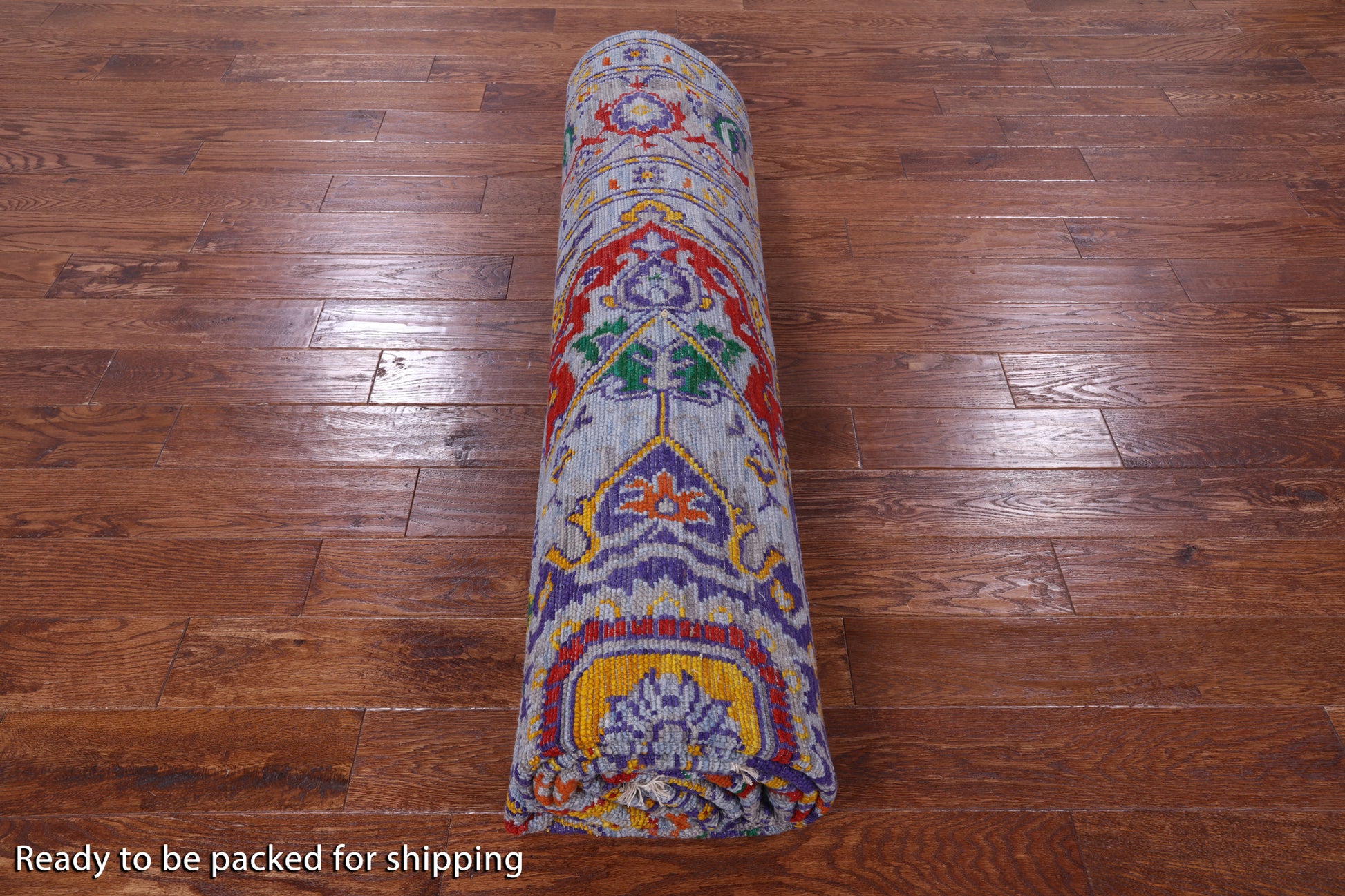 Blue Heriz Serapi Hand Knotted Wool Rug - 9' 2" X 12' 2" - Golden Nile