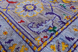 Blue Heriz Serapi Hand Knotted Wool Rug - 9' 2" X 12' 2" - Golden Nile