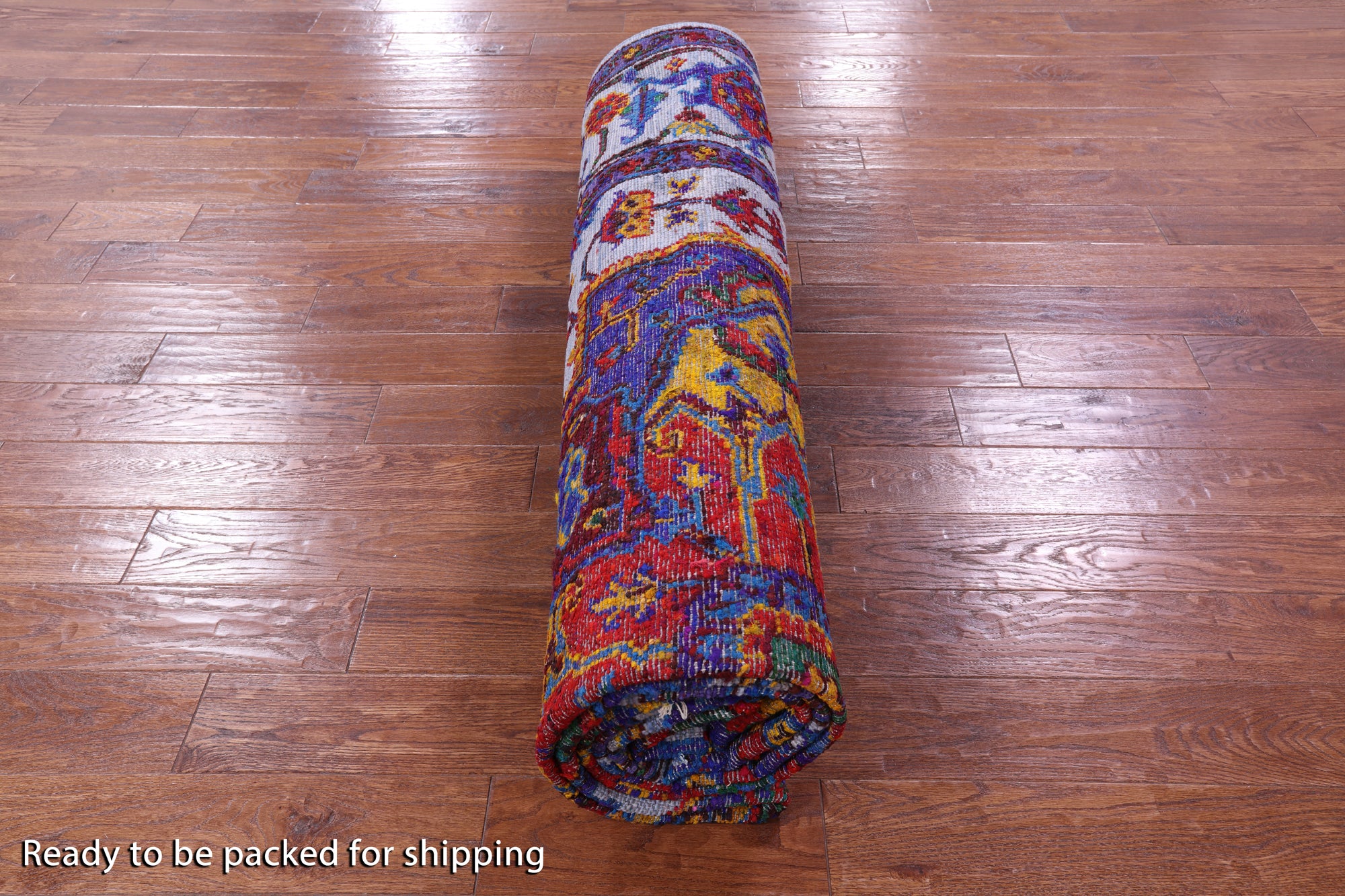 Heriz Serapi Handmade Wool & Silk Rug - 9' 1" X 11' 5" - Golden Nile