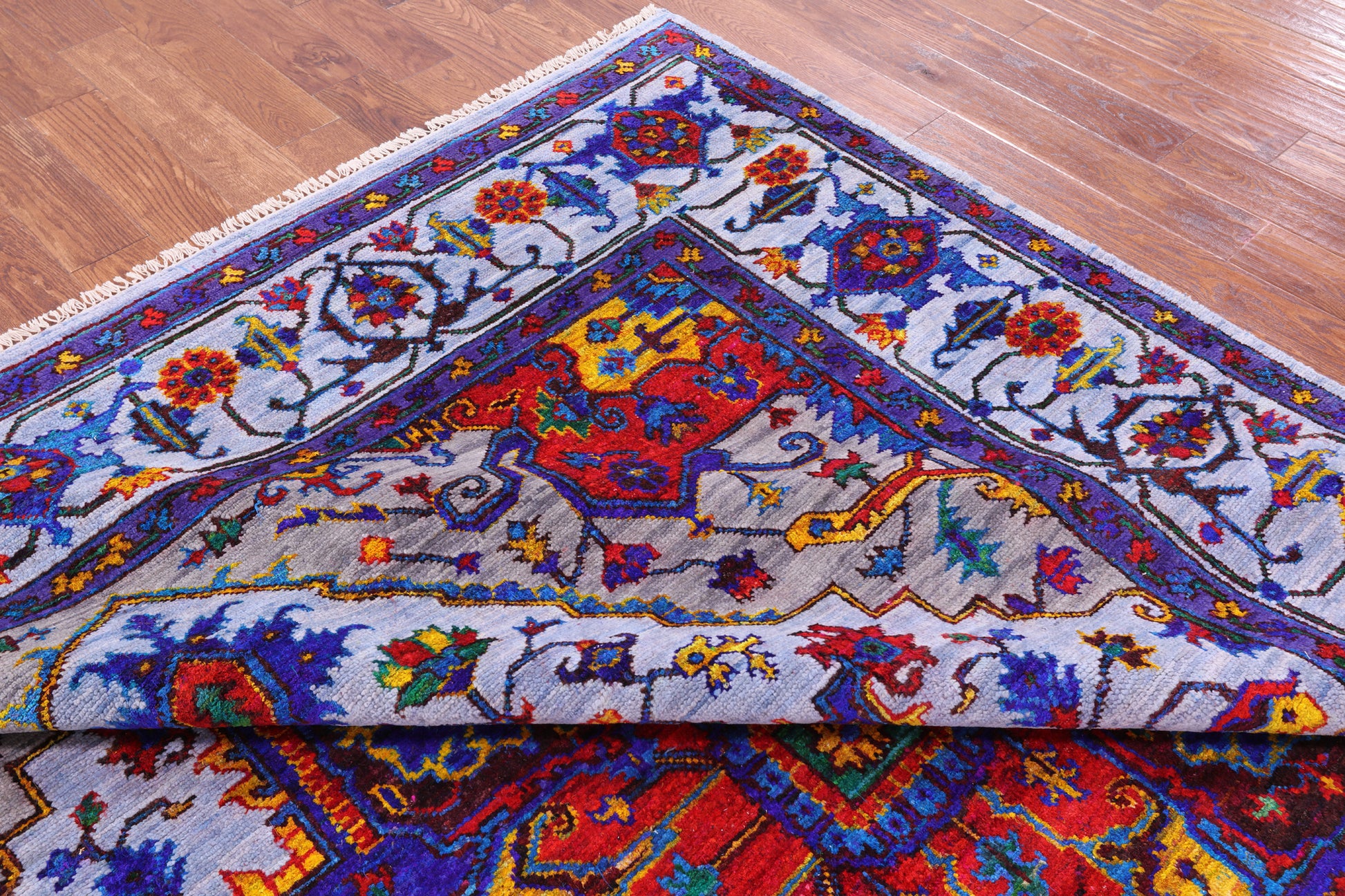 Heriz Serapi Handmade Wool & Silk Rug - 9' 1" X 11' 5" - Golden Nile