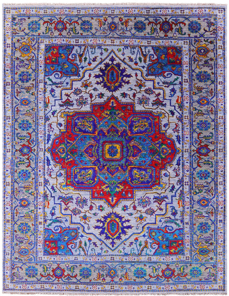 Heriz Serapi Handmade Wool & Silk Rug - 9' 1" X 11' 6" - Golden Nile
