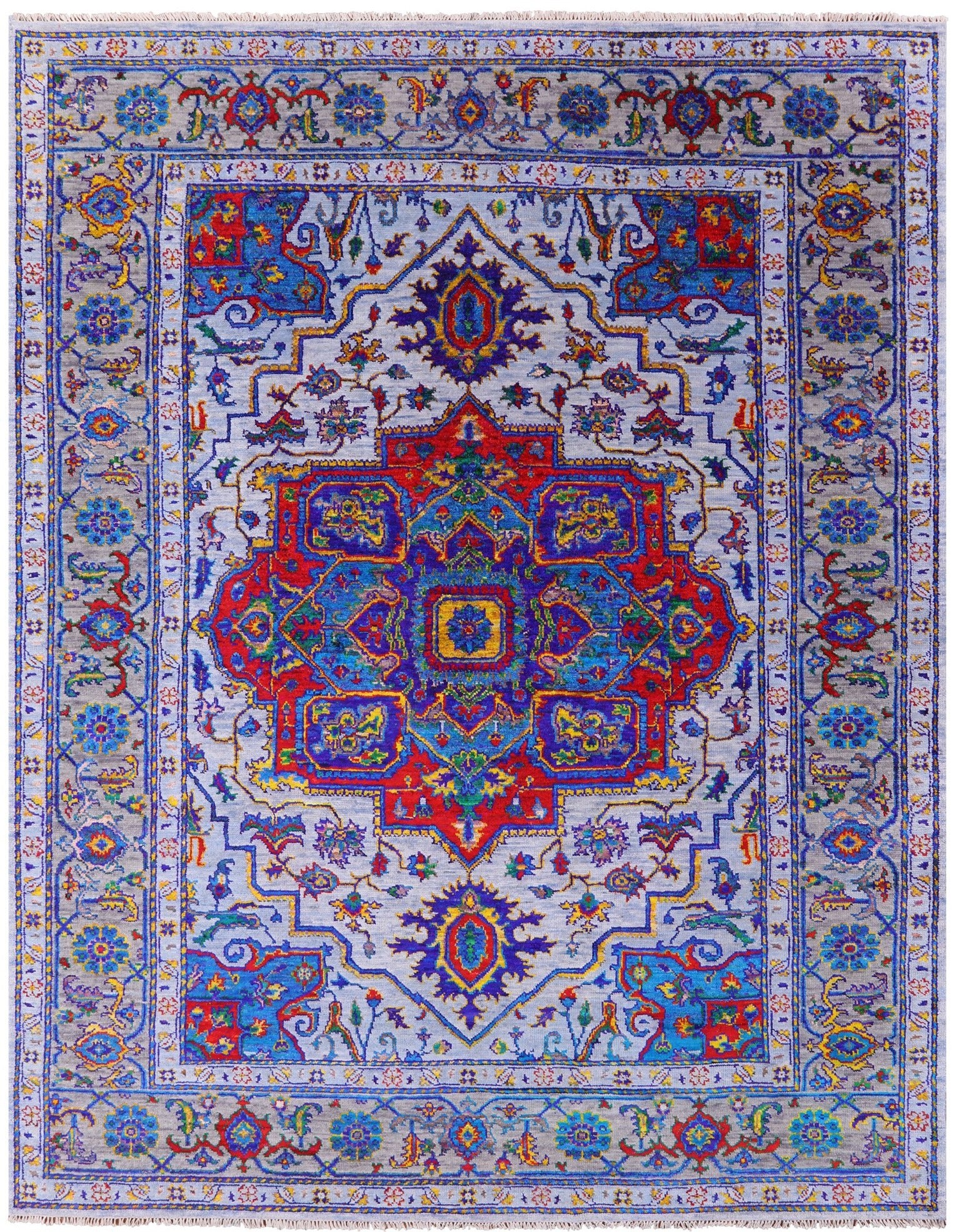 Heriz Serapi Handmade Wool & Silk Rug - 9' 1" X 11' 6" - Golden Nile