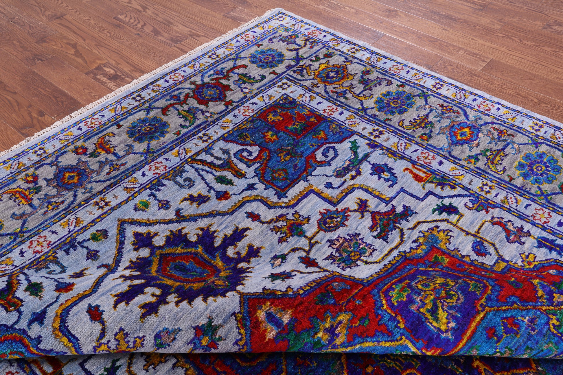 Heriz Serapi Handmade Wool & Silk Rug - 9' 1" X 11' 6" - Golden Nile