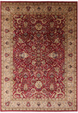Red Persian Tabriz Handmade Wool Rug - 8' 4" X 11' 7" - Golden Nile