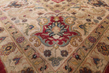 Red Persian Tabriz Handmade Wool Rug - 8' 4" X 11' 7" - Golden Nile