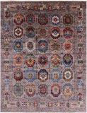 Turkmen Ersari Hand Knotted Wool Rug - 7' 11" X 10' 4" - Golden Nile