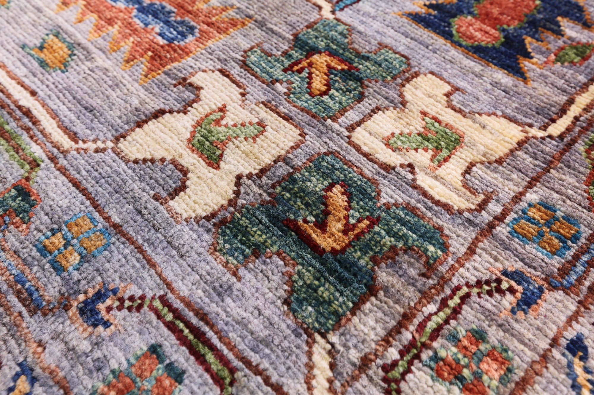 Turkmen Ersari Hand Knotted Wool Rug - 7' 11" X 10' 4" - Golden Nile