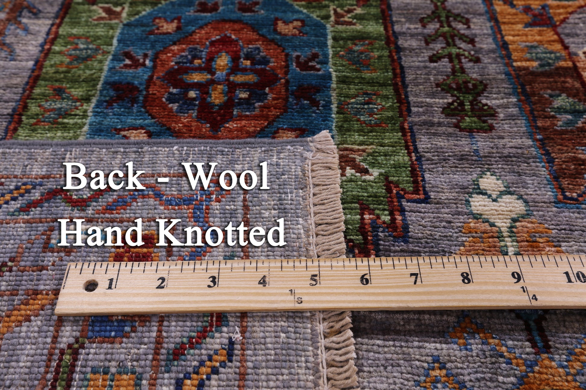 Turkmen Ersari Hand Knotted Wool Rug - 7' 11" X 10' 4" - Golden Nile