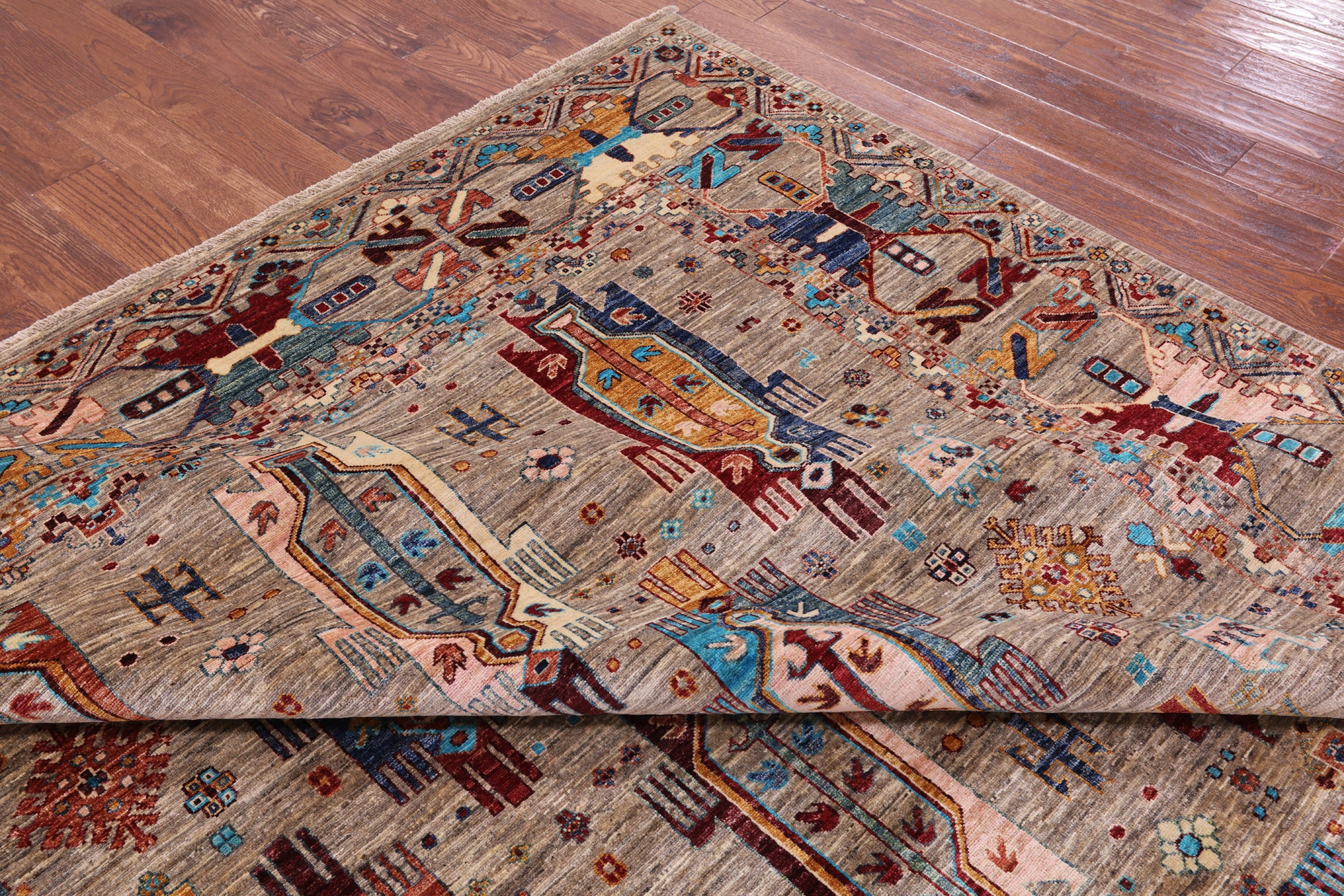 Persian Fine Serapi Hand Knotted Wool Rug - 8' 10" X 12' 2" - Golden Nile