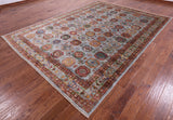 Turkmen Ersari  Hand Knotted Wool Rug - 8' 2" X 11' 4" - Golden Nile