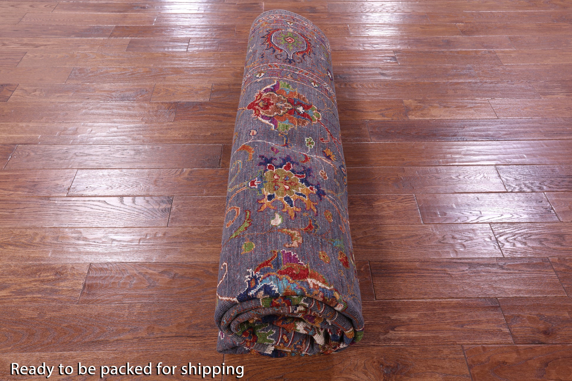 Grey Peshawar Hand Knotted Wool Rug - 8' 5" X 10' 2" - Golden Nile