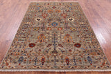 Peshawar Hand Knotted Wool Rug - 5' 8" X 8' 1" - Golden Nile